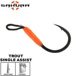 Hameçon Sakura Trout Single Assist Hook n° 4