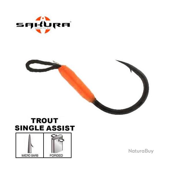 Hameon Sakura Trout Single Assist Hook n 4