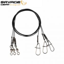 Bas de Ligne Acier Black7 Trace Savage Gear 3PCS