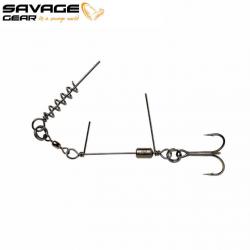 Monture Hameçon SS Corkscrew Stinger Savage Gear 3G 1X Red + BN Diameter 2pcs #1/0