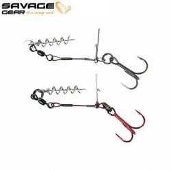 Monture Hameçon Triple Carbon49 Savage Gear Corkscrew Stinger 2pcs #1