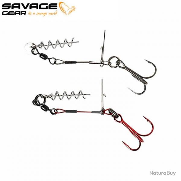 Monture Hameon Triple Carbon49 Savage Gear Corkscrew Stinger 2pcs #1