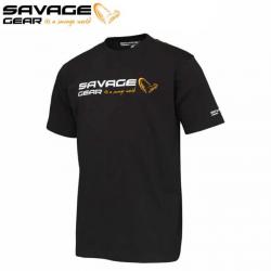 T Shirt Savage Gear Signature Logo Black Ink