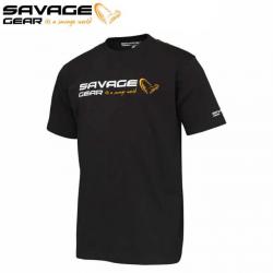 DESTOCKAGE T Shirt Savage Gear Signature Logo Black Ink