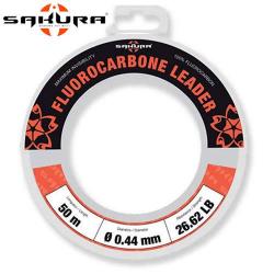 DESTOCKAGE ! Bas de Ligne Fluorocarbone Sakura Leader 50m 0.609mm 20kg