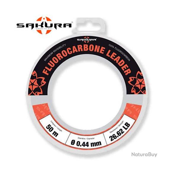 Bas de Ligne Fluorocarbone Sakura Leader 50m 0.609mm 20kg