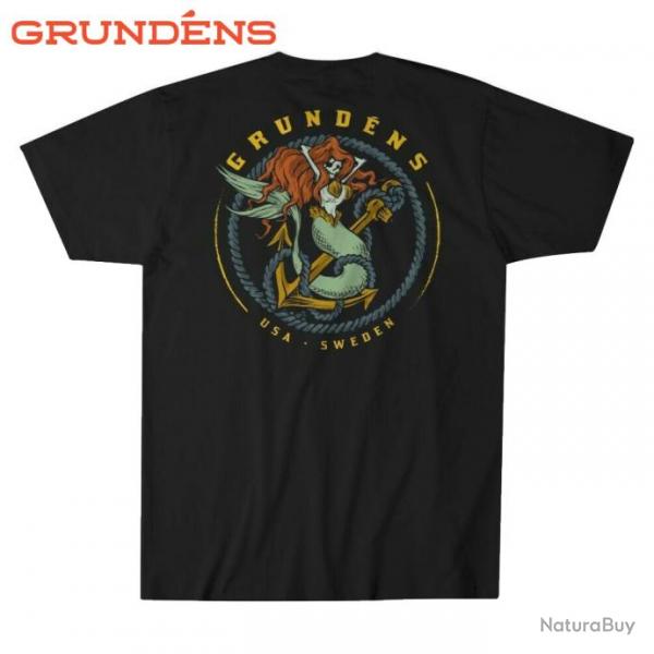 T shirt Grundens Mermaid SS Black