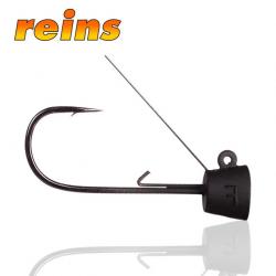 Tête Plombée REINS NR Jig Head (Ned Rig) Matt Black 2.7g H1