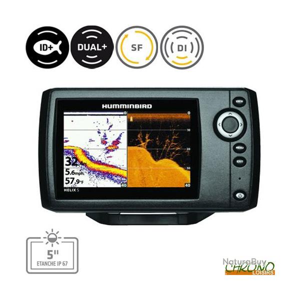 Sondeur Humminbird Helix 5 G2 HD DI Sonde TA 200/455/800kHz