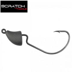 DESTOCKAGE ! Tête Plombée Scratch Tackle Finess Nose Jig Head 3.5g Nº1/0