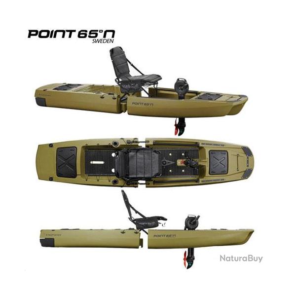 Kayak Point 65N KingFisher Solo Modulable Vert Arme 1 place