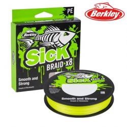 DESTOCKAGE ! Ligne Tresse Berkley Sick Braid Fluo Green 150m                           0.06mm