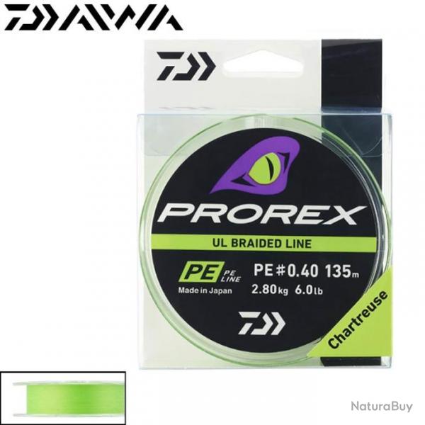 Ligne Tresse Daiwa Prorex UL PE 135m  PE 0.3