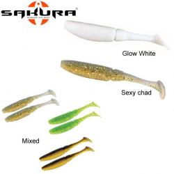 Leurre Slit Shad Evo Sakura 85 85mm  Glow White