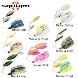 Leurre Cajun Spinnerbait Sakura Dw 1/2 Oz 14g White & Chart