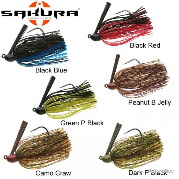 Leurre Tungsten Swim Jig Sakura 3/8 Oz 10.6g Dark Pumpkin Balck