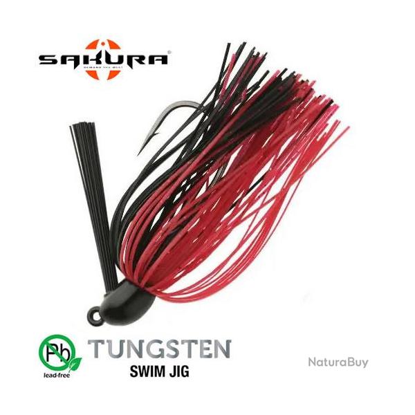 Leurre Tungsten Swim Jig Sakura 1/2 Oz 14g Black Red