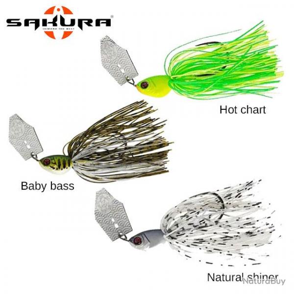 Leurre Swinger Bladed Jig Sakura 1 Oz 28g Natural Shiner