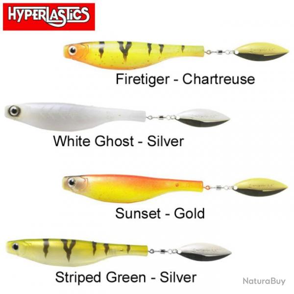 Leurre Dartspin Pro Hyperlastics Weedless 5 1/2 - 15cm Sunset - Gold