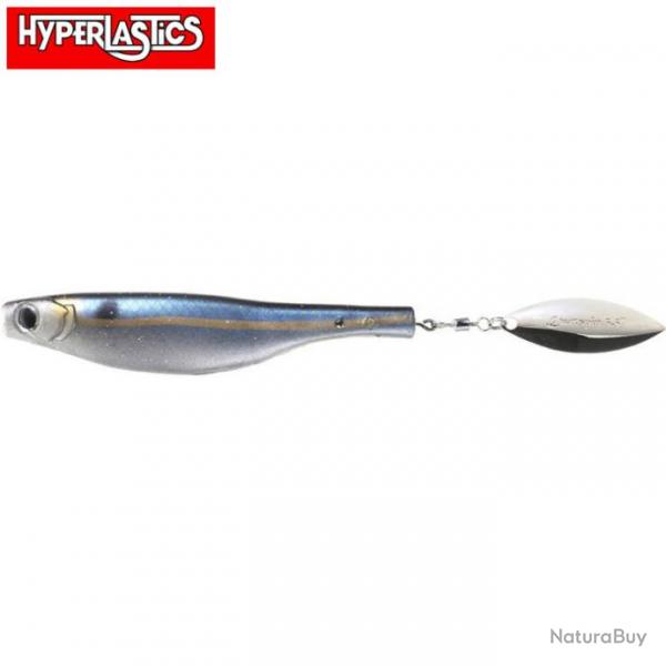 Leurre Dartspin Pro Hyperlastics Weedless 7 - 18cm Blue back - Silver