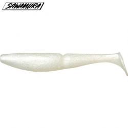 Leurre One up shad 2 Sawamura 5,3cm Silky white