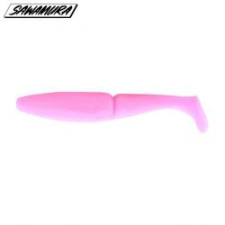 Leurre One up shad 2 Sawamura 5,3cm Pink fluores