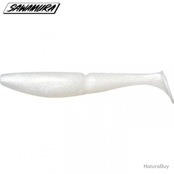 Leurre One up shad 6 Sawamura 12,4cm Silky white"