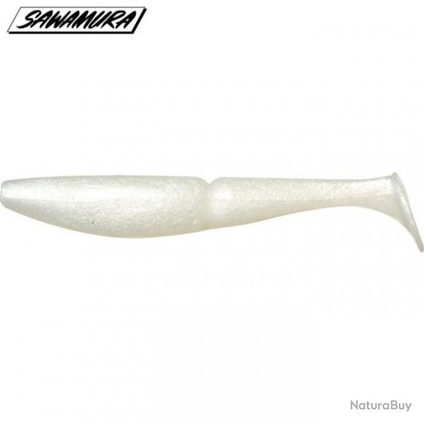 Leurre One up shad 7 Sawamura 14,8cm Silky white"
