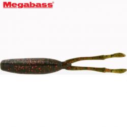 Leurre TK Twister 4,5" Megabass 11cm Olive red flake