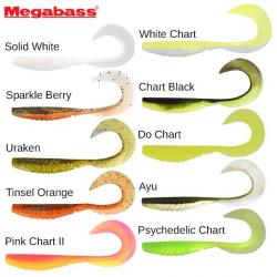 Leurre X Layer Curly 5'' Megabass 12,5cm Solid white