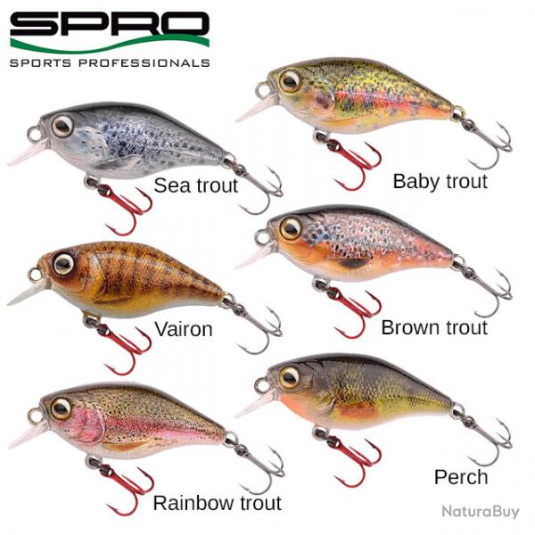 DESTOCKAGE ! Leurre Ikiru Mini Crank Spro 3.8cm F SL Brown trout