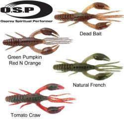 DESTOCKAGE ! Leurre Dolive Craw 4 Osp 10cm Green_pumpkin_rednat_orange