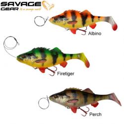 Leurre 4D Perch Shad Savage Gear 12.5CM 23G Slow Sink Albino