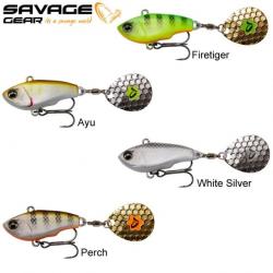 Leurre Fat Tail Spin Savage Gear 5.5CM 9G Sinking  White Silver