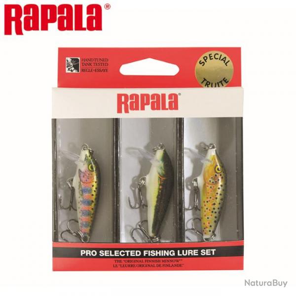 Kit Leurre Truite Rapala CD03 (TR-MN-RT) 3cm