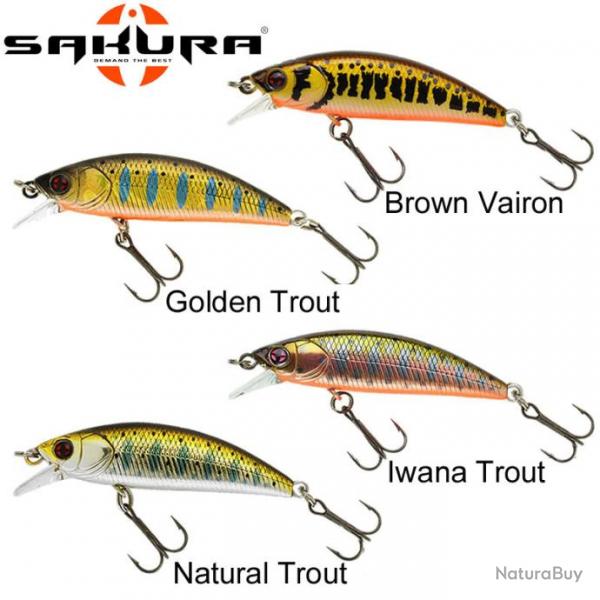 Leurre Phoxy Minnow Sakura HW 50 S 50mm 4.5g Golden Trout