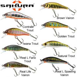 Leurre Flat Phoxy Minnow Sakura HW 50 S 50mm 6g Real Life Vairon