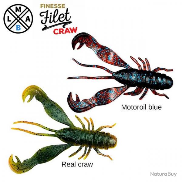 Leurre LMAB Finesse Filet Craw 7 - 7cm Motoroil Blue