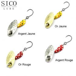 Leurre Cuillère Vibro Sico Lure 3.5g Or Jaune