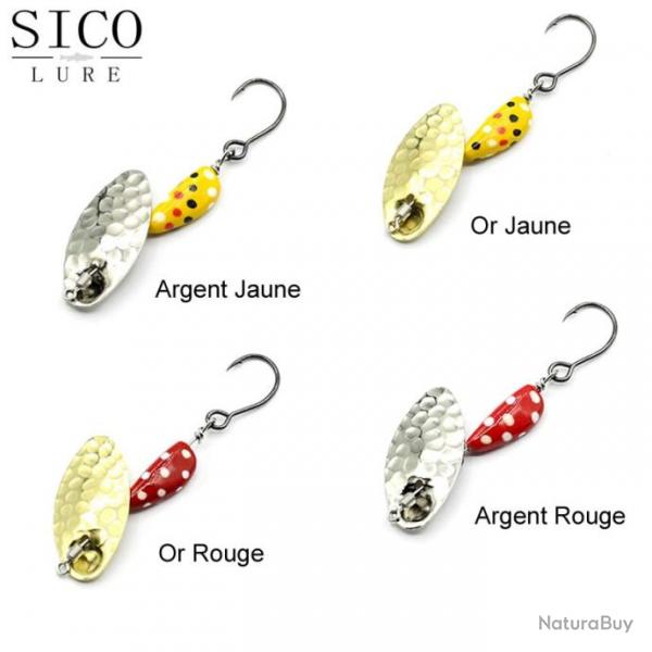 Leurre Cuillre Vibro Sico Lure 3.5g Or Jaune