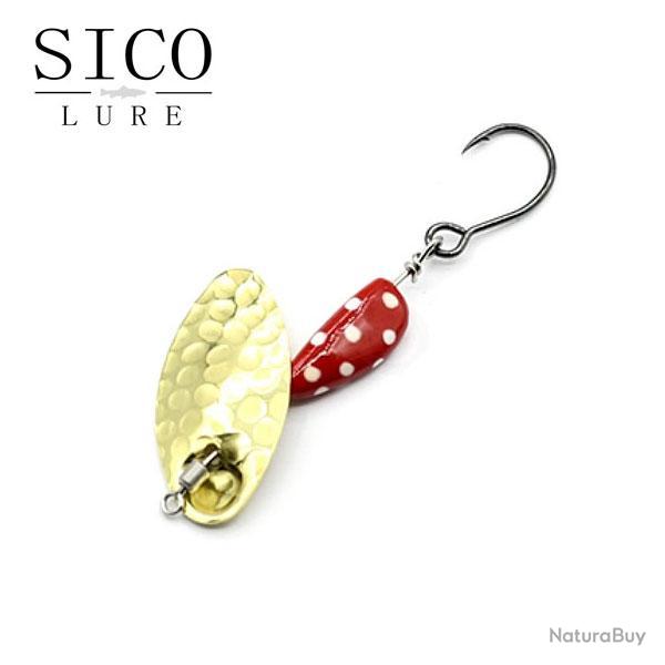 Leurre Cuillre Vibro Sico Lure 3.5g Or Rouge