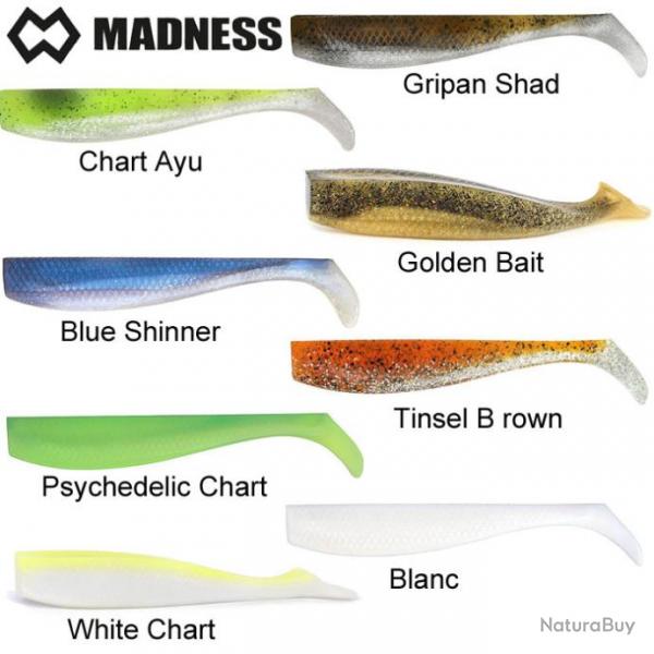 Leurre Bakuree Shad KB 80 Madness 8cm White chart