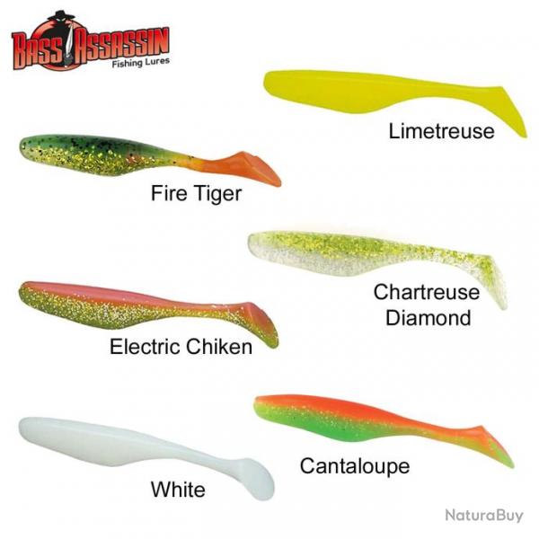 Leurre Turbo Shad 4 Bass Assassin 10cm Electric Chiken