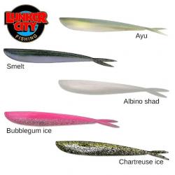 DESTOCKAGE ! Leurre Fin-S Fish Lunker City 100mm  Albino Shad