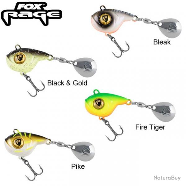 Leurre Fox Rage Big Eye Spin Tail 14g - 6CM Black & Gold