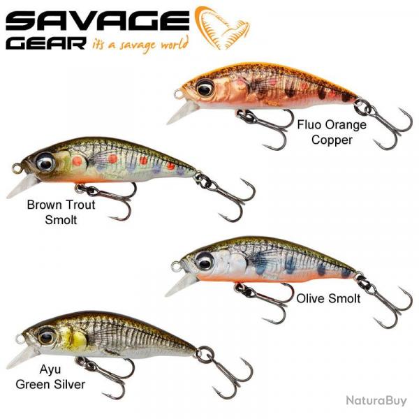 DESTOCKAGE ! Leurre Savage Gear 3D Sticklebait Twitch 6.5cm 9.4g Sinking Ayu Green Silver