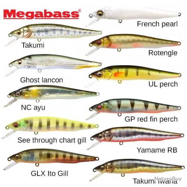 Leurre Vision 95 Q-GO Megabass 9,5cm GP See Through Chart Gill