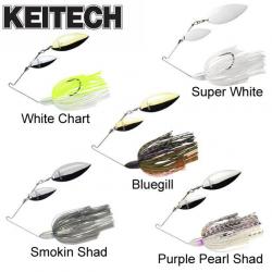 Leurre Spinnerbait Keitech Tee Bone 3/8oz 10.5g Super White