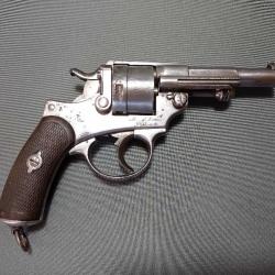 Revolver Chamelot Delvigne réglementaire d'ordonnance MAS 1873 - mono matricule année 1876 - BE