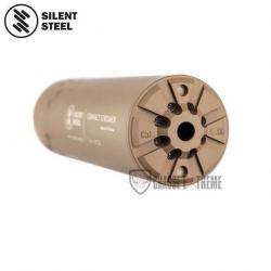 Silencieux SILENT STEEL Compact Streamer Acier Filetage Direct 150mm Noir/ Terre Fde Cal 7.62x39